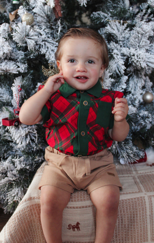 Classic Christmas Button Shirt