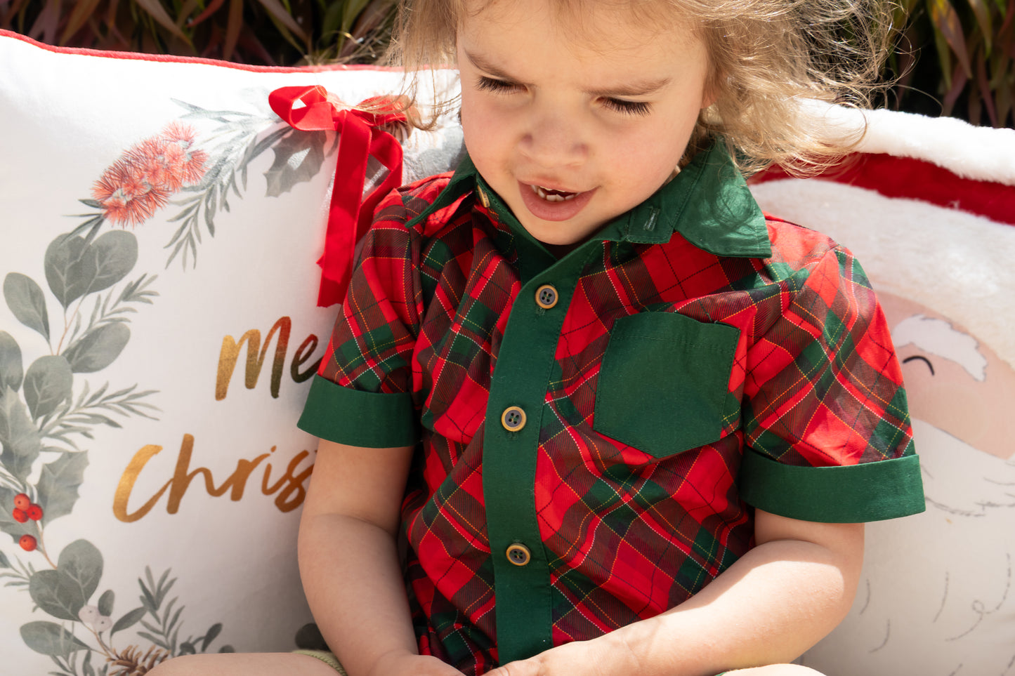 Classic Christmas Button Shirt