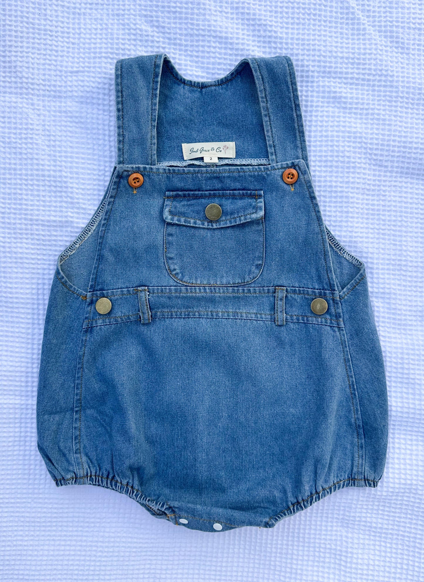 Denim Overall Romper