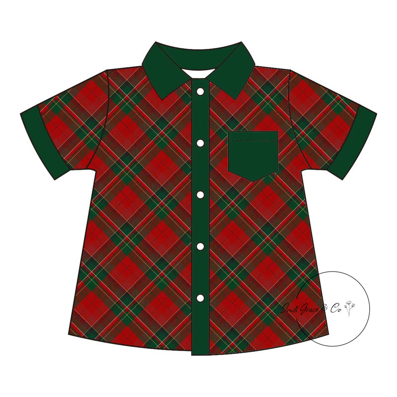 Classic Christmas Button Shirt
