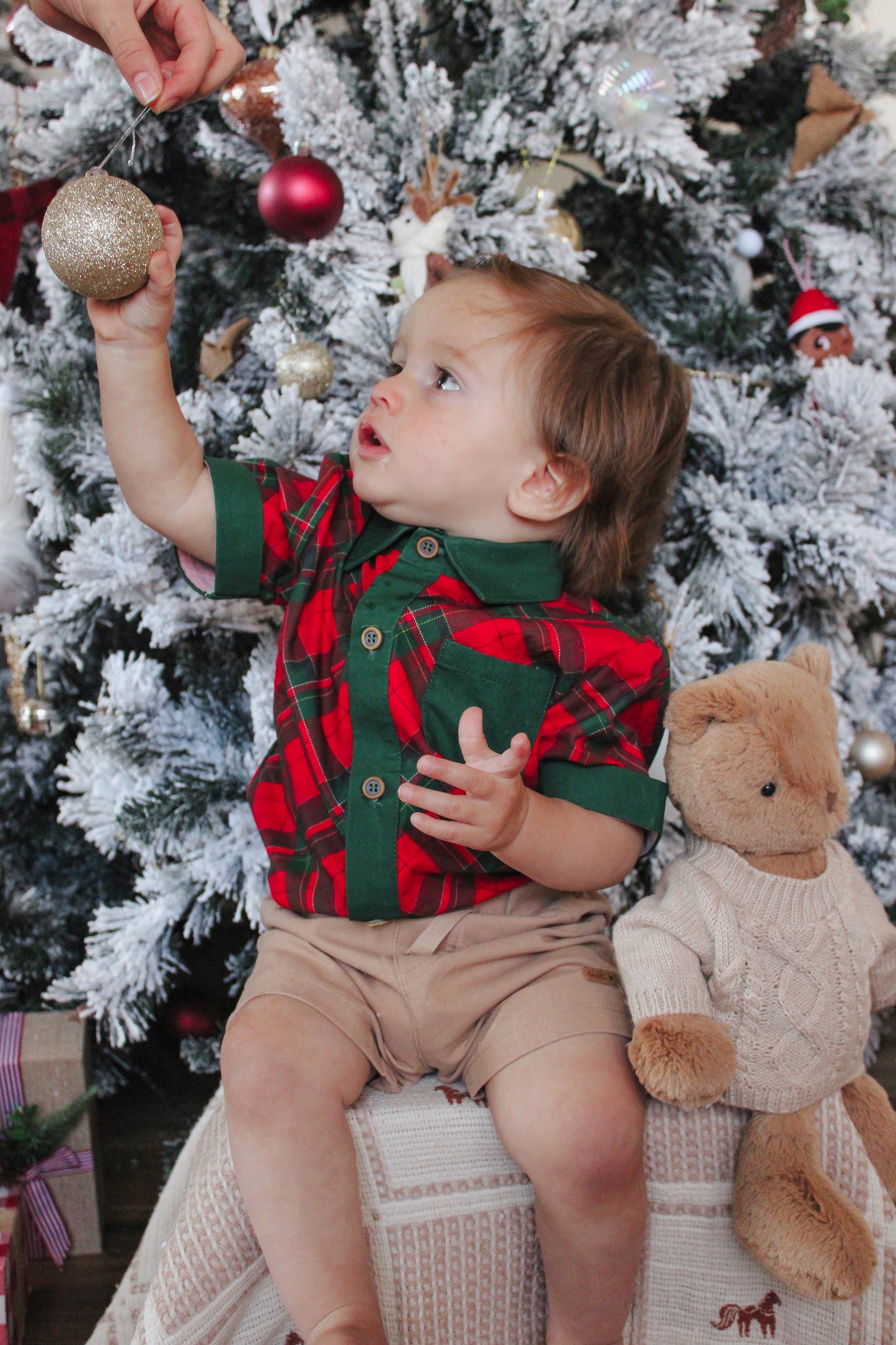 Classic Christmas Button Shirt